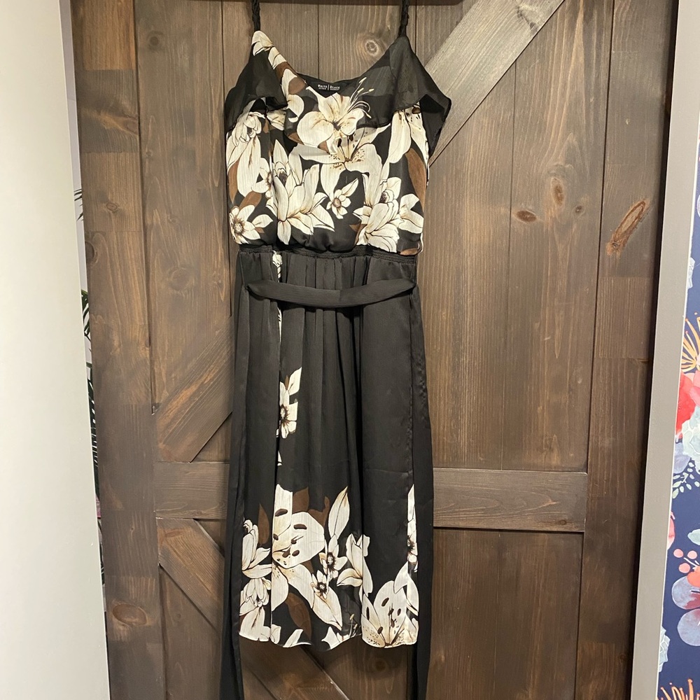 Black and Cream Floral Dress